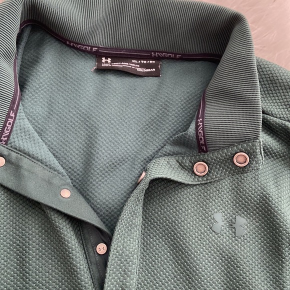 Under armour mens golf pullover in hunter green xl - Picture 2 of 4
